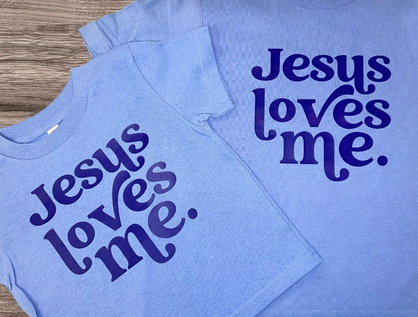 Jesus Loves Me Tonal Short Sleeve T-Shirt